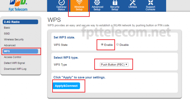 Hướng dẫn sử dụng tính năng WPS trên Modem wifi FPT