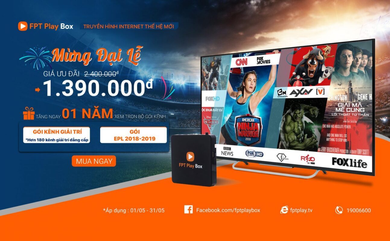 Truyền hình Internet giá rẻ FPT Play BOX