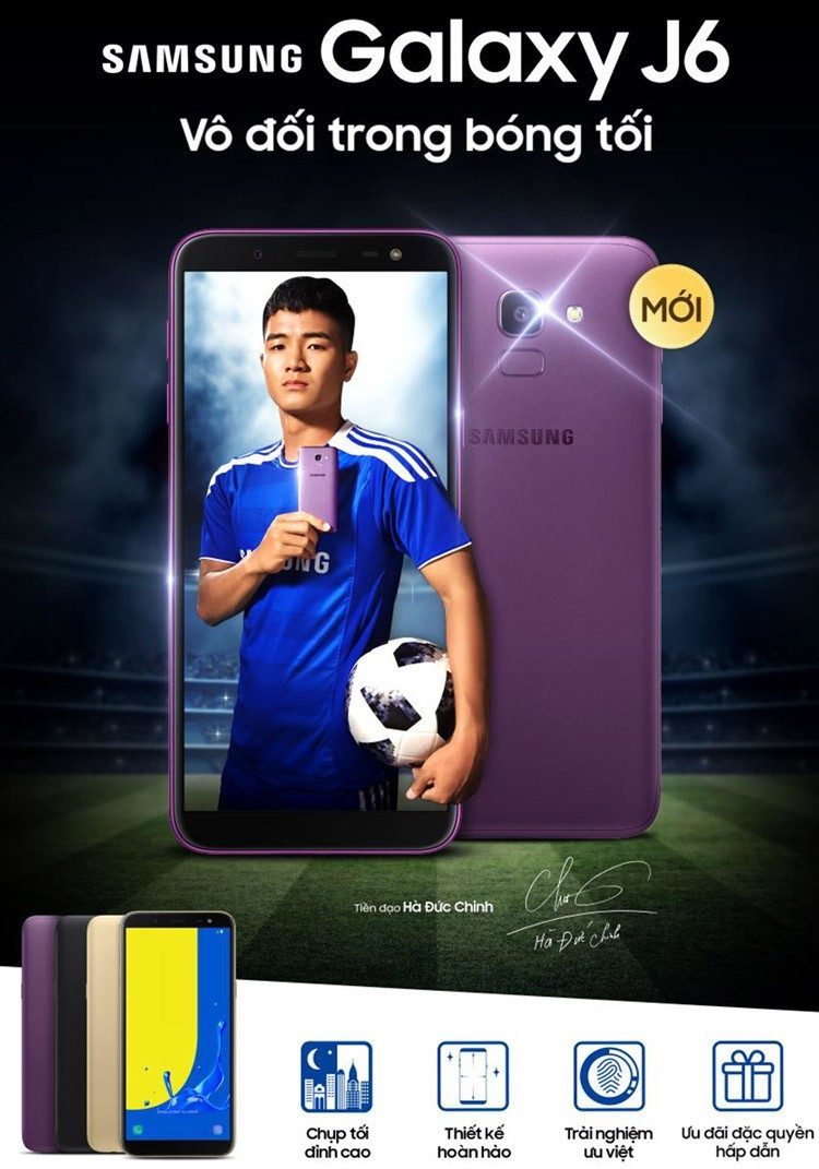 Điện thoại Samsung Galaxy J6 (2018) màn hình 19:9 thời thượng