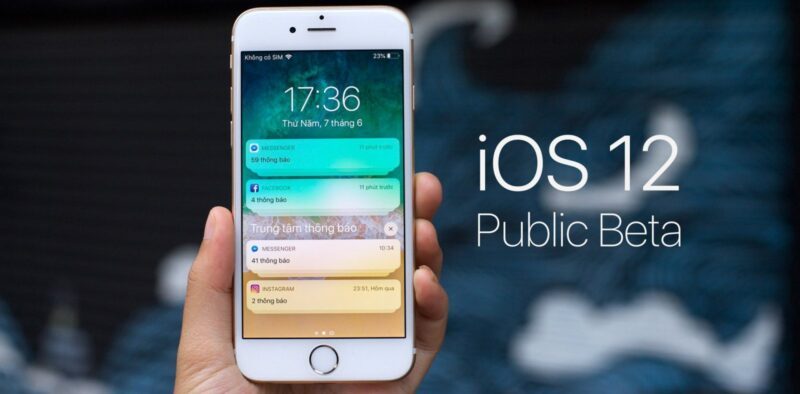 Phiên bản IOS 12 trên Iphone 6s