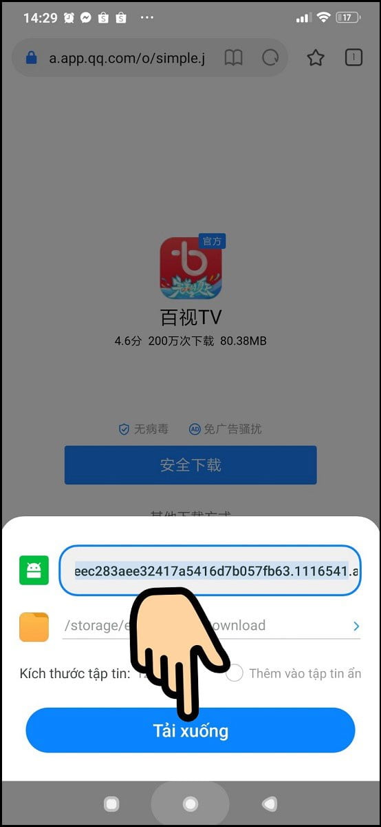 Chọn tải Xuống app BesTV