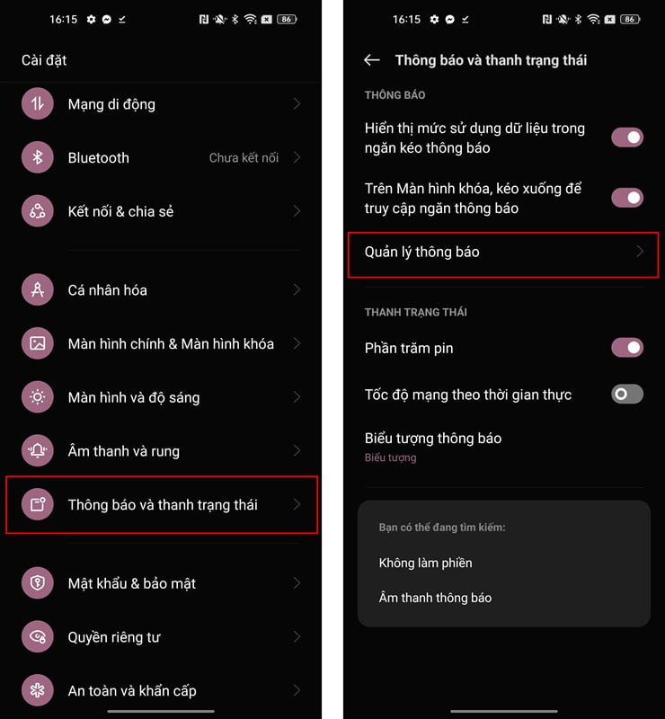 Quản lý thông báo trên điện thoại