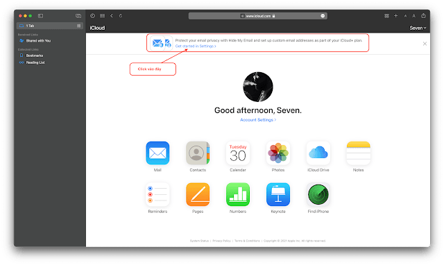 Email theo tên miền riêng của Apple iCloud