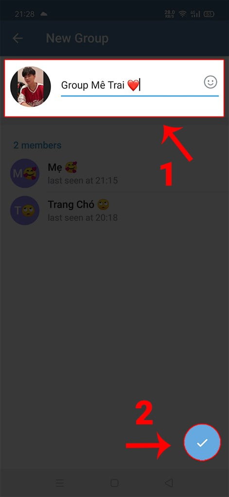 Thay đổi tên nhóm trên Telegram