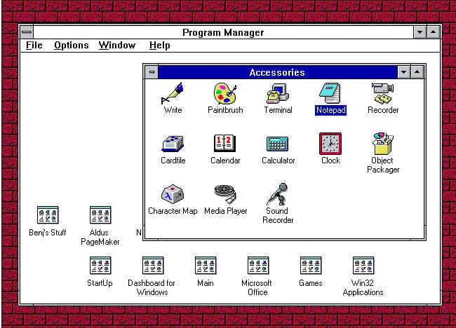 Giao diện Windows 3.1 cách đây 30 năm