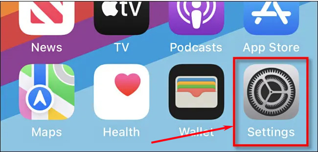 Mở cài dặt trên iPhone