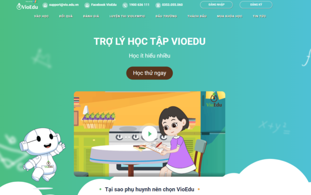 Vioedu- ứng dụng học toán số 1 tại Việt Nam