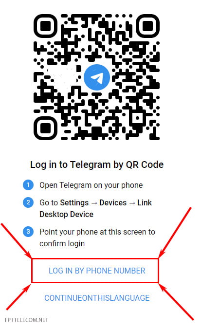 Login telegram Web