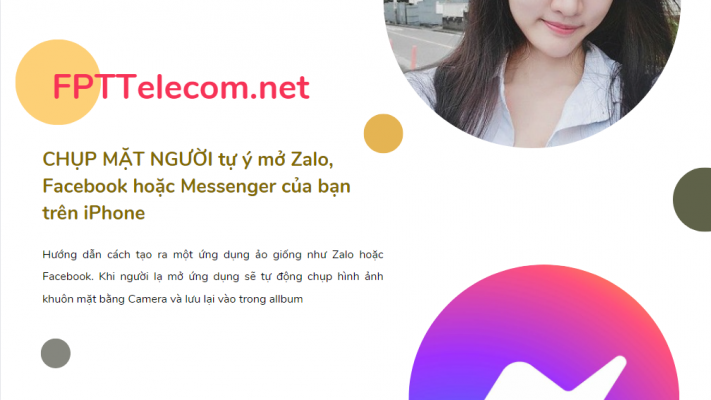 Cho iPhone tự động chụp hình người tự ý mở Zalo, Messenger… của bạn