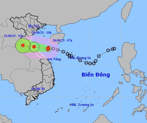 Con bão số 6, Bão Nongfa hướng vào đất liền nước ta