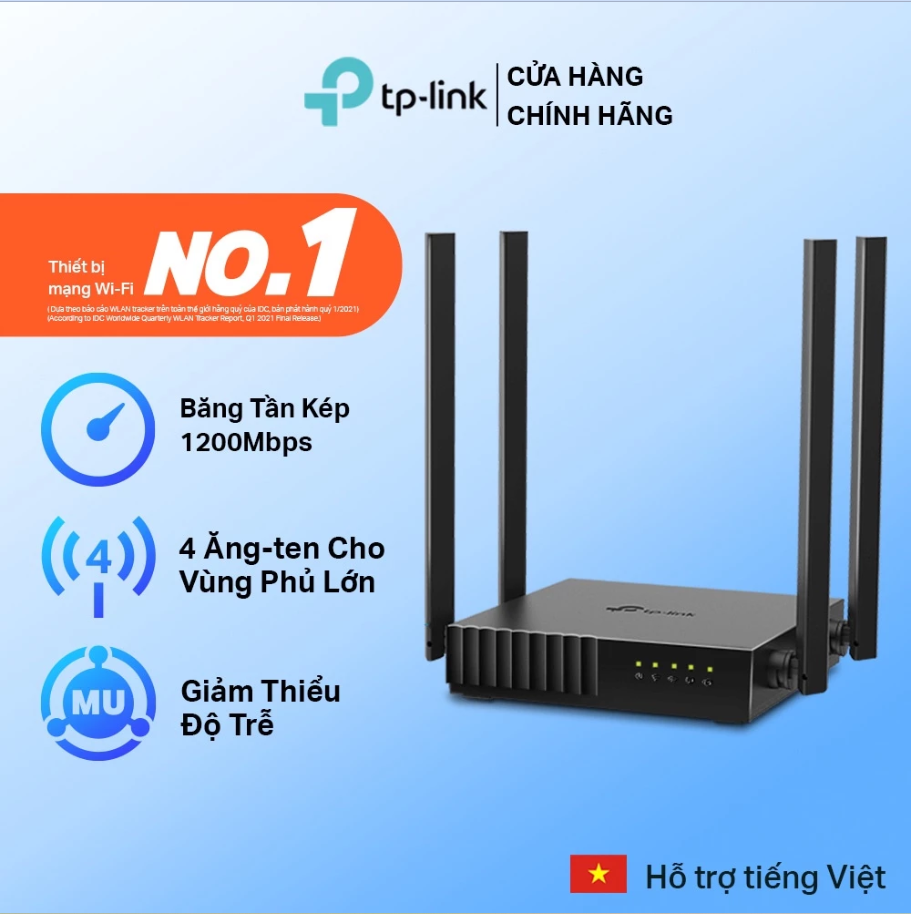 [10.000+ Lượt Bán] Bộ Phát Wifi TP-Link Archer C54 / C6 (V5) / C64 | Tốc Độ Cao | Băng Tần Kép Chuẩn AC | Độ Trễ Thấp