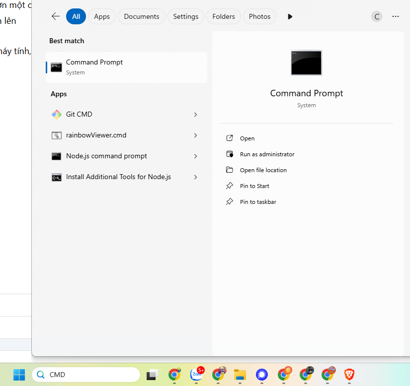 Command Prompt trên Windows